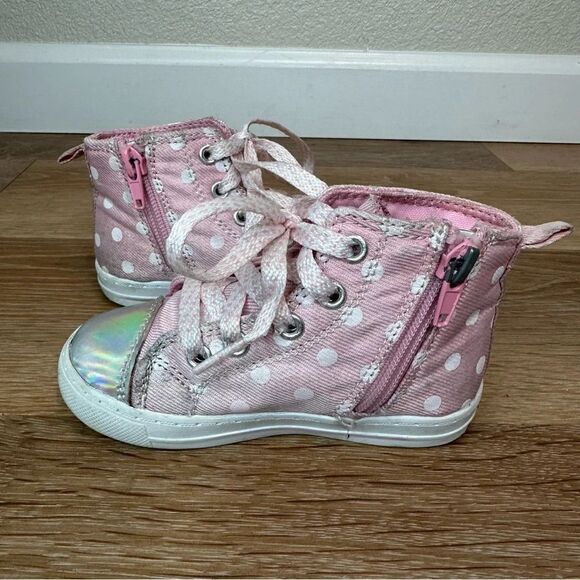 Disney Toddler Girls Size 7 Pink Minnie Mouse High-Top Sneakers - Picture 3 of 11